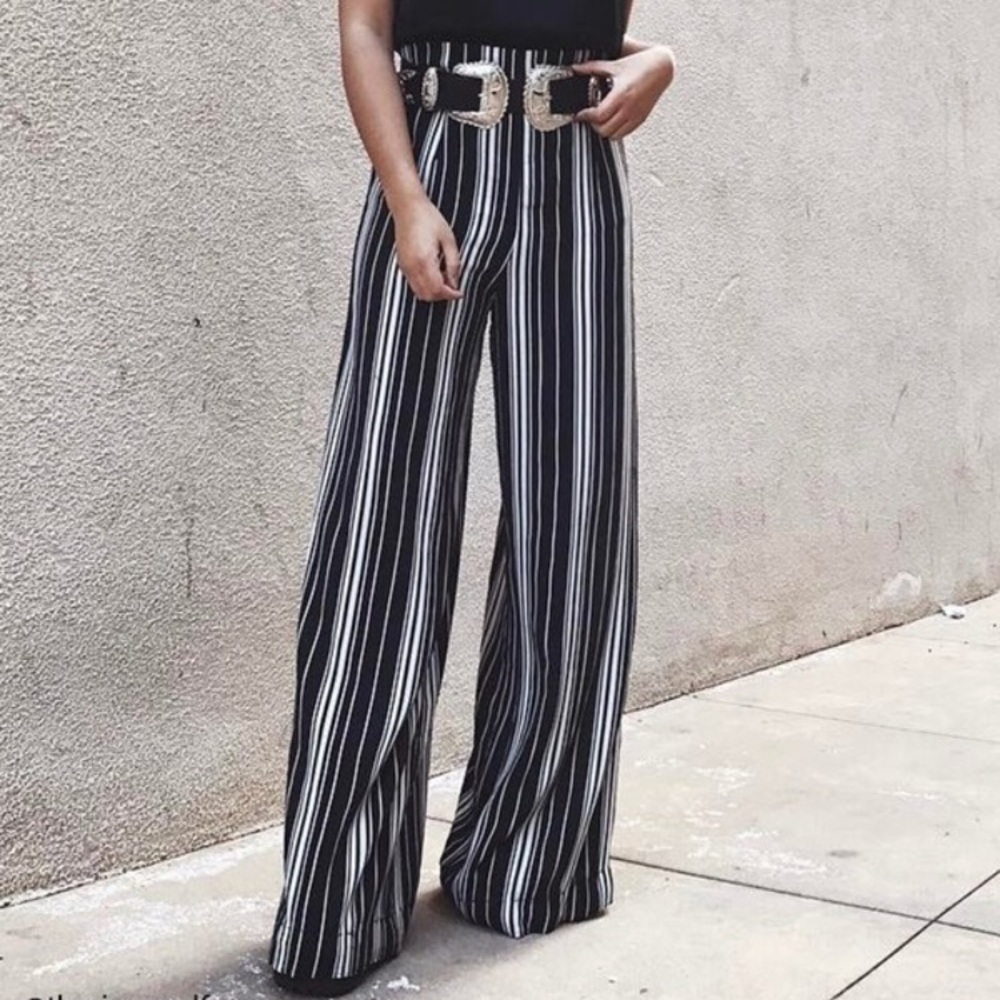 Forever 21 Striped Palazzo Pants